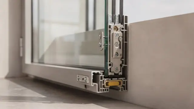Modernes Fenster mit Sicherheitsbeschlag und Verbundglas zum Thema Widerstandsklasse bei Fenstern