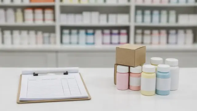 Apothekenregal mit Bestandsliste zum Lieferengpass erkennen und Vorräte prüfen